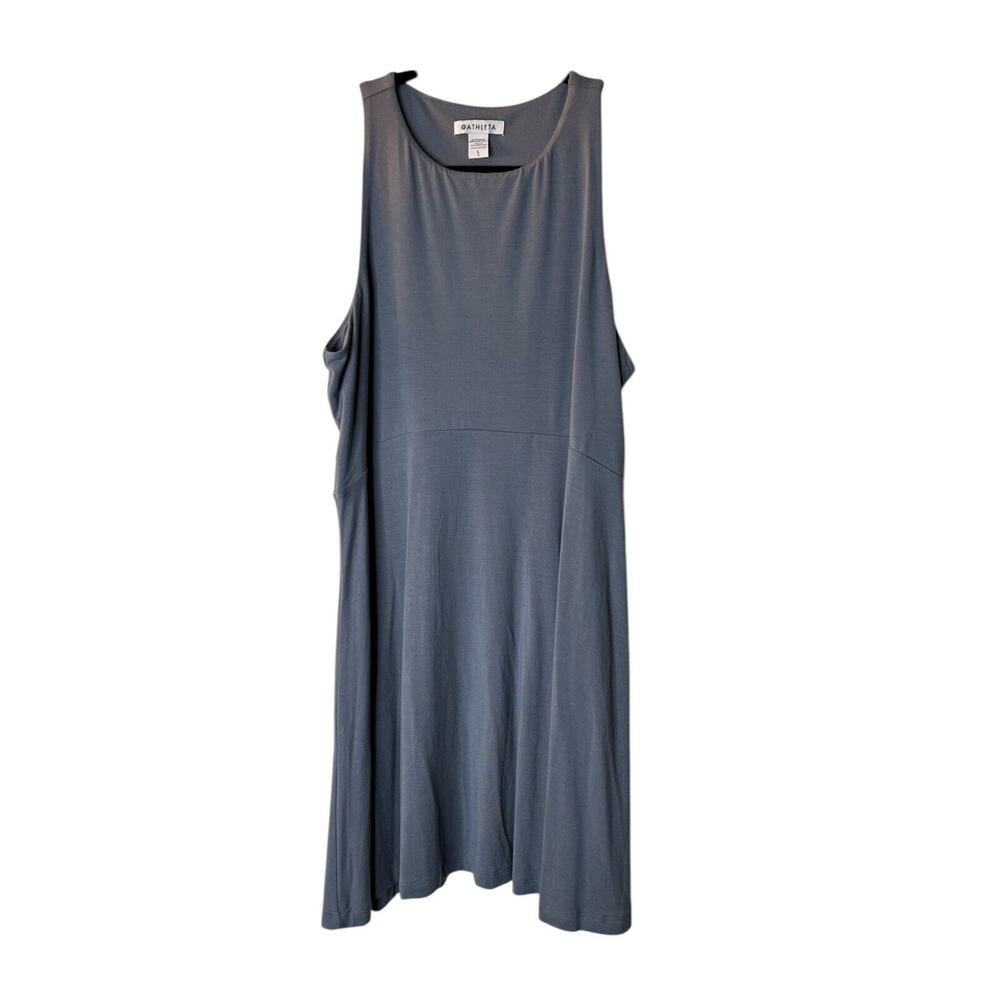 Athleta Santorini Thera Dress Womens Size L‎ Grey A-Line Sleeveless Mini